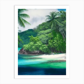 Cocos Island Costa Rica Soft Colours Tropical Destination Art Print