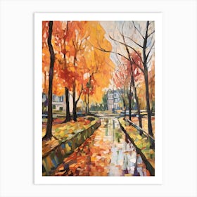 Autumn Gardens Painting Versailles Gardens France 2 Art Print