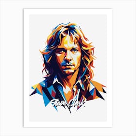 Steve Clark Def Leppard 01 Portrait Music Icon WPAP Pop Art Style Art Print