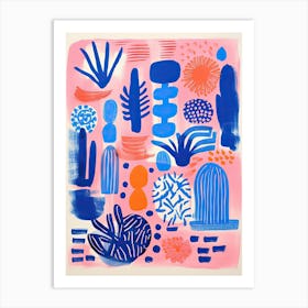 Majorelle Gardens Abstract Riso Style 7 Art Print