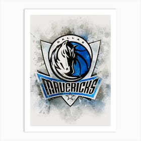 Dallas Mavericks Paint Art Print