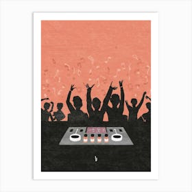 Djs At The Club Art Print