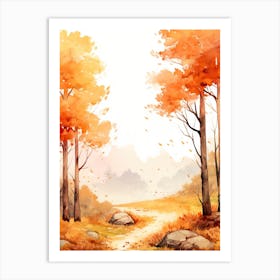 Cute Autumn Fall Scene 19 Art Print