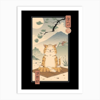 Zen Neko Art Print
