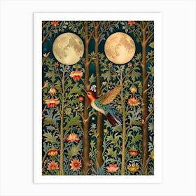 William Morris Moonlight In The Forest 148 Art Print