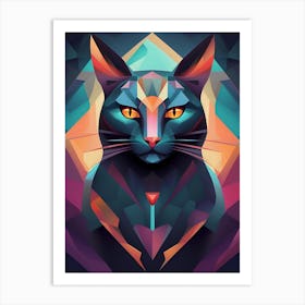 Abstract Cat 7 Art Print