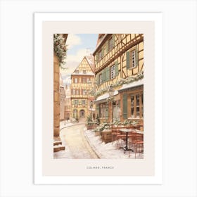 Vintage Winter Poster Colmar France 4 Art Print