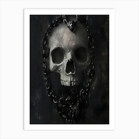 Skull And Chain Art Print