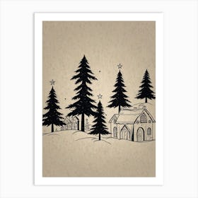 Christmas Village 4 Art Print