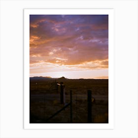 Shiprock Sunset VII on Film Art Print