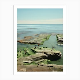 Rocky Shore At Dusk Art Print