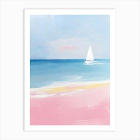 Sailboat On The Beach 1 Art Print