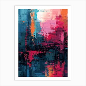 Abstract Painting 546 | Pixel Minimalism Art Series Art Print