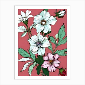 Pink Flowers 8 Art Print