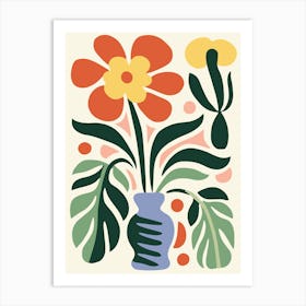 Flower Arrangement In A Vase Art Print