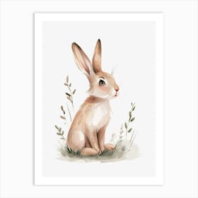 Belgian Hare Kids Illustration 2 Art Print