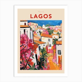 Lagos Portugal Fauvist Travel Poster Art Print