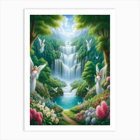 Angels In The Forest 5 Art Print