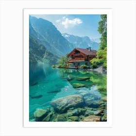 Lake In The Alps Art Print