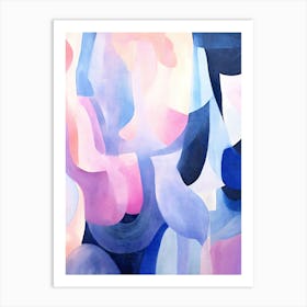 Purple and Blue Abstract. Oil Painting Art Print