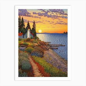 Whidbey Island Pointllism 11 Art Print