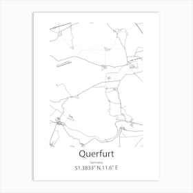 Querfurt,Germany Minimalist Map Art Print