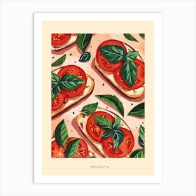 Bruscetta Art Deco Poster 3 Art Print