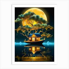 House On The Water 1 Art Print