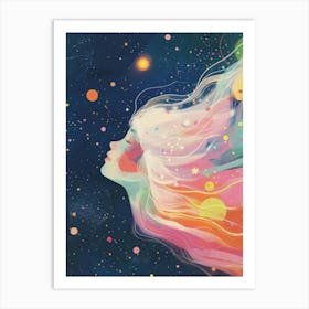 Galaxy Girl Art Print