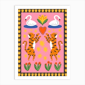 Tiger Ornament Art Print