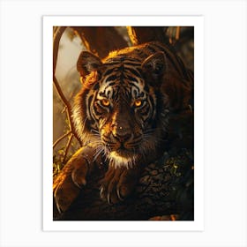 Tiger In The Forest Art Print