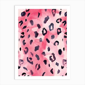 Pink Leopard Print Art Print