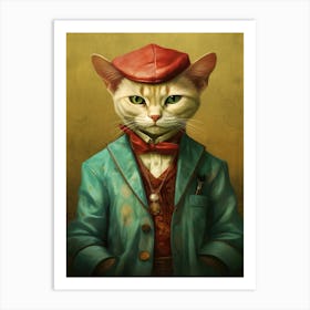 Gangster Cat Ukrainian Levkoy Art Print