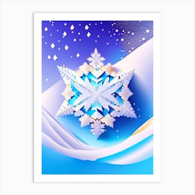 Diamond Dust, Snowflakes, Pop Art Matisse 1 Art Print