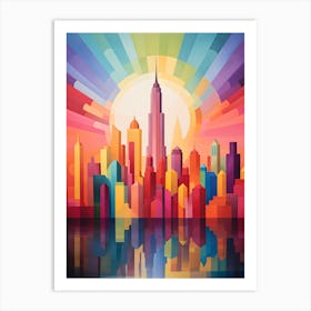 "Concrete Symphony: New York's Skyline Sonata" Art Print