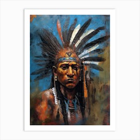 Tribal Reverie: Painting the Soul of Native American Culture Art Print