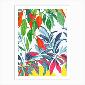 Schefflera Eclectic Boho Plant Art Print