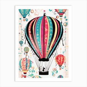 Party in the Sky Hot Air Balloon Art Print