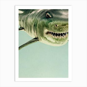 Great White Shark Storybook Watercolour Art Print