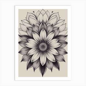 Flower Tattoo Art Print