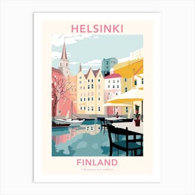 Helsinki, Finland, Flat Pastels Tones Illustration 4 Poster Art Print