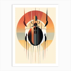 Beetle Minimalist Abstract 1 Art Print