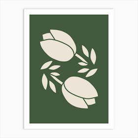 Tulips Green Art Print