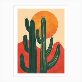 Chamaecereus Silvestrii Minimalist Abstract 1 Art Print