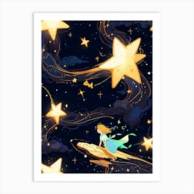 Starry Night Wallpaper Art Print