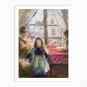 At The Window, Camille Pissarro Art Print