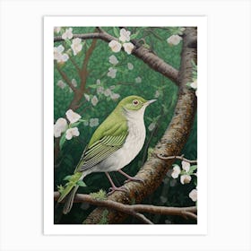 Ohara Koson Inspired Bird Painting Hermit 1 Art Print