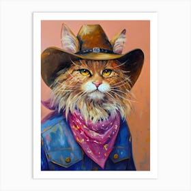 Cowboy Cat Art Print