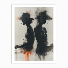 Two Women Smoking Art Print