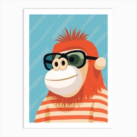 Little Orangutan 2 Wearing Sunglasses Art Print